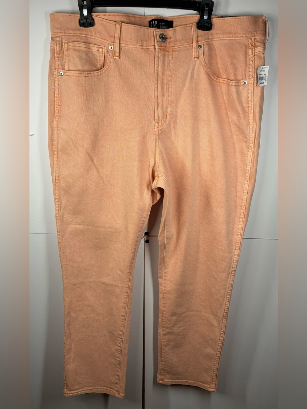 GAP Denim High Rise Vintage Slim Ankle Jeans Peach Orange Women’s 18/34R NWT